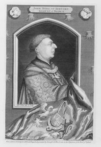 John of Lancaster, Duke of Bedford (1389-1435) efter et portræt i en bønnebog, indgraveret af kunstneren